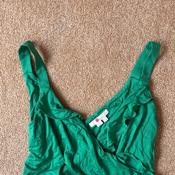 Boden Asymmetrical Dress in Vibrant Green 8R - Picture 3 of 4